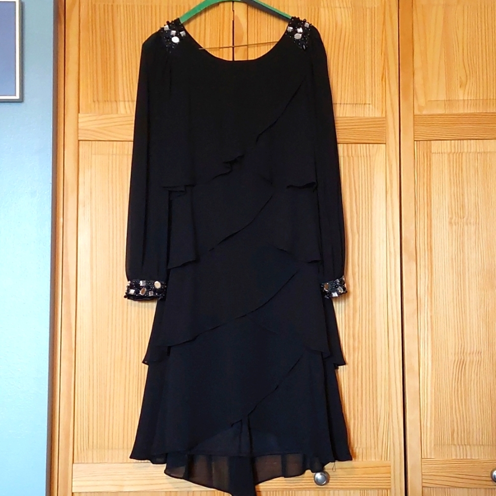 Black formal dress.